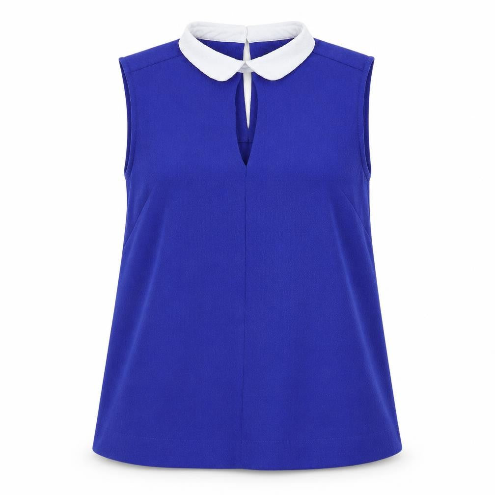 French Connection Blue Sleeveless Blouse UK 8 Women