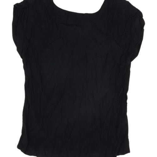 H&M Women's Black Floral Blouse, Size 8