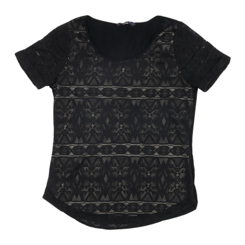 Marks & Spencer Women’s Black Lace Blouse Size 8