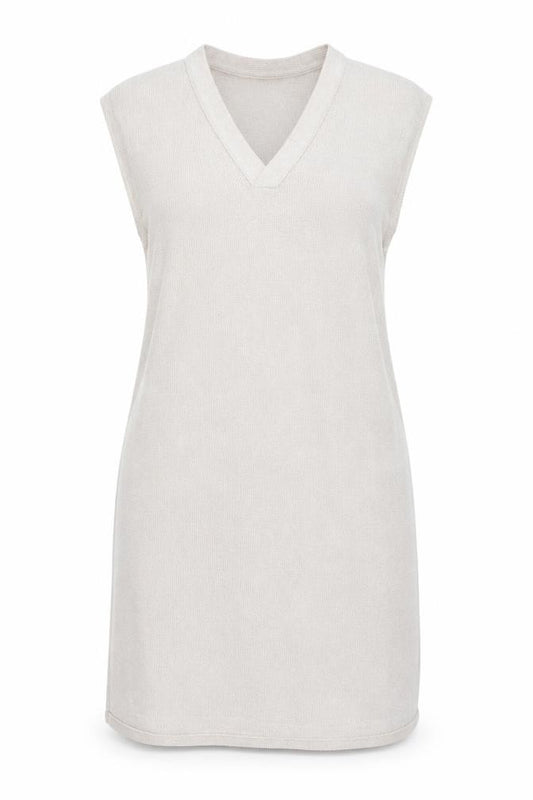 Front view of H&M Women’s Grey Sleeveless Dress XS Casual