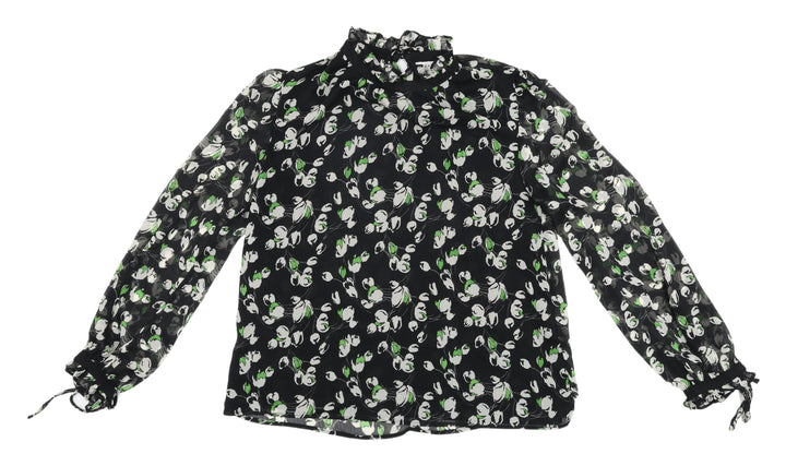 Topshop Women's Floral Blouse - Multicoloured, Size 12