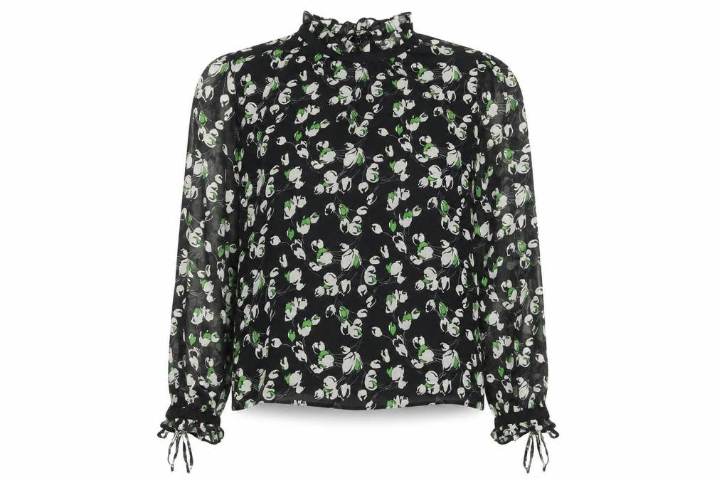 Front view of Topshop Women's Floral Blouse - Multicoloured, size 12