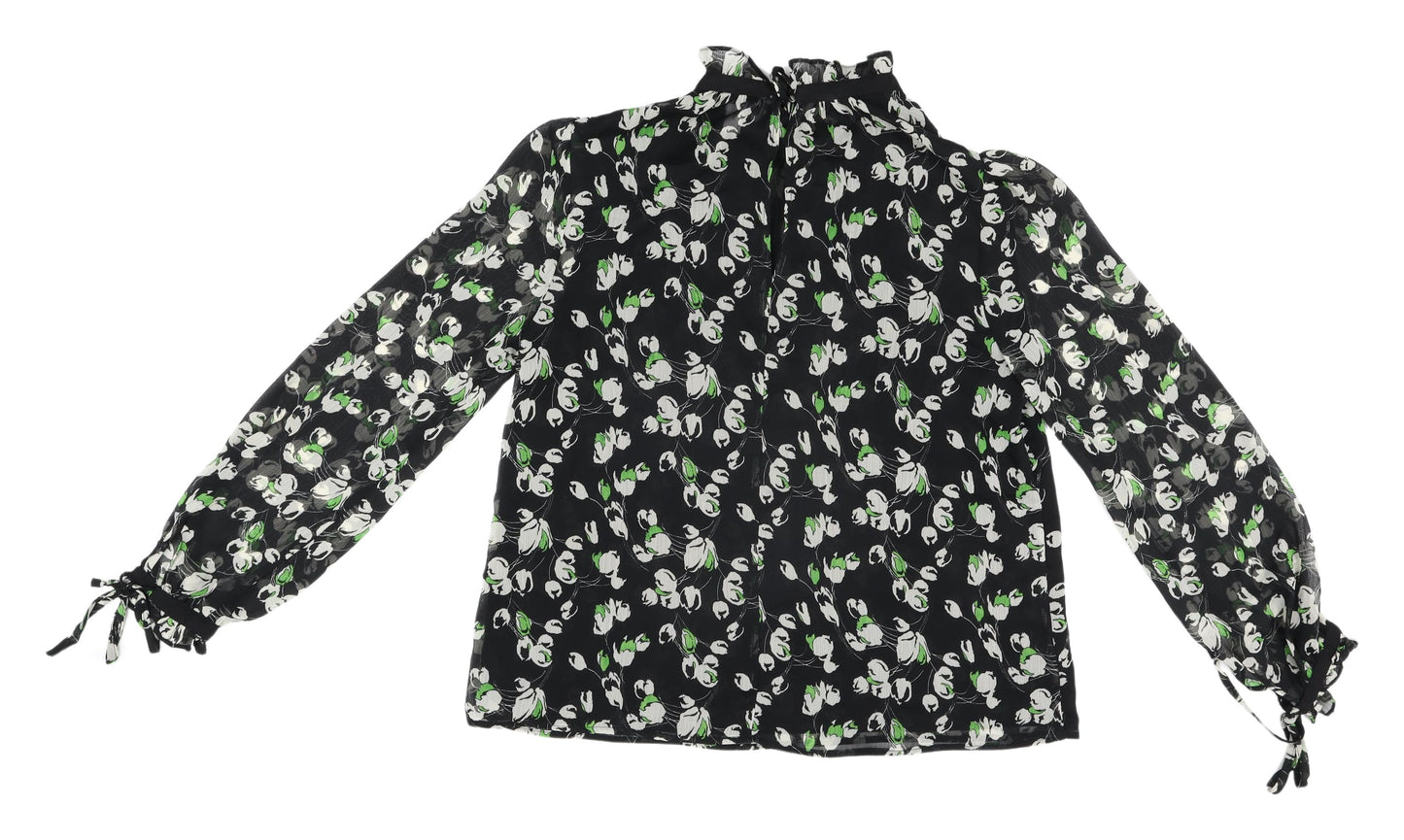 Topshop Women's Floral Blouse - Multicoloured, Size 12