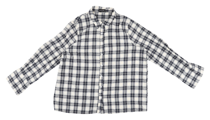 PrettyLittleThing Women's Black Plaid Button-Up Shirt