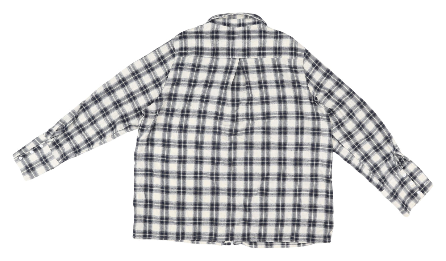 PrettyLittleThing Women's Black Plaid Button-Up Shirt