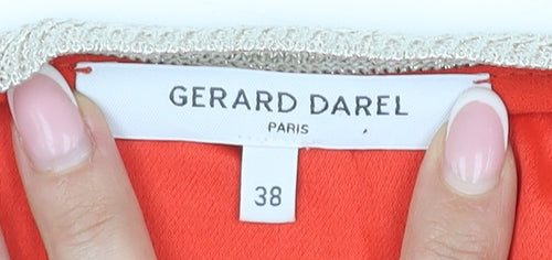 Gerard Darel Women's Red Shift Dress, Size 10