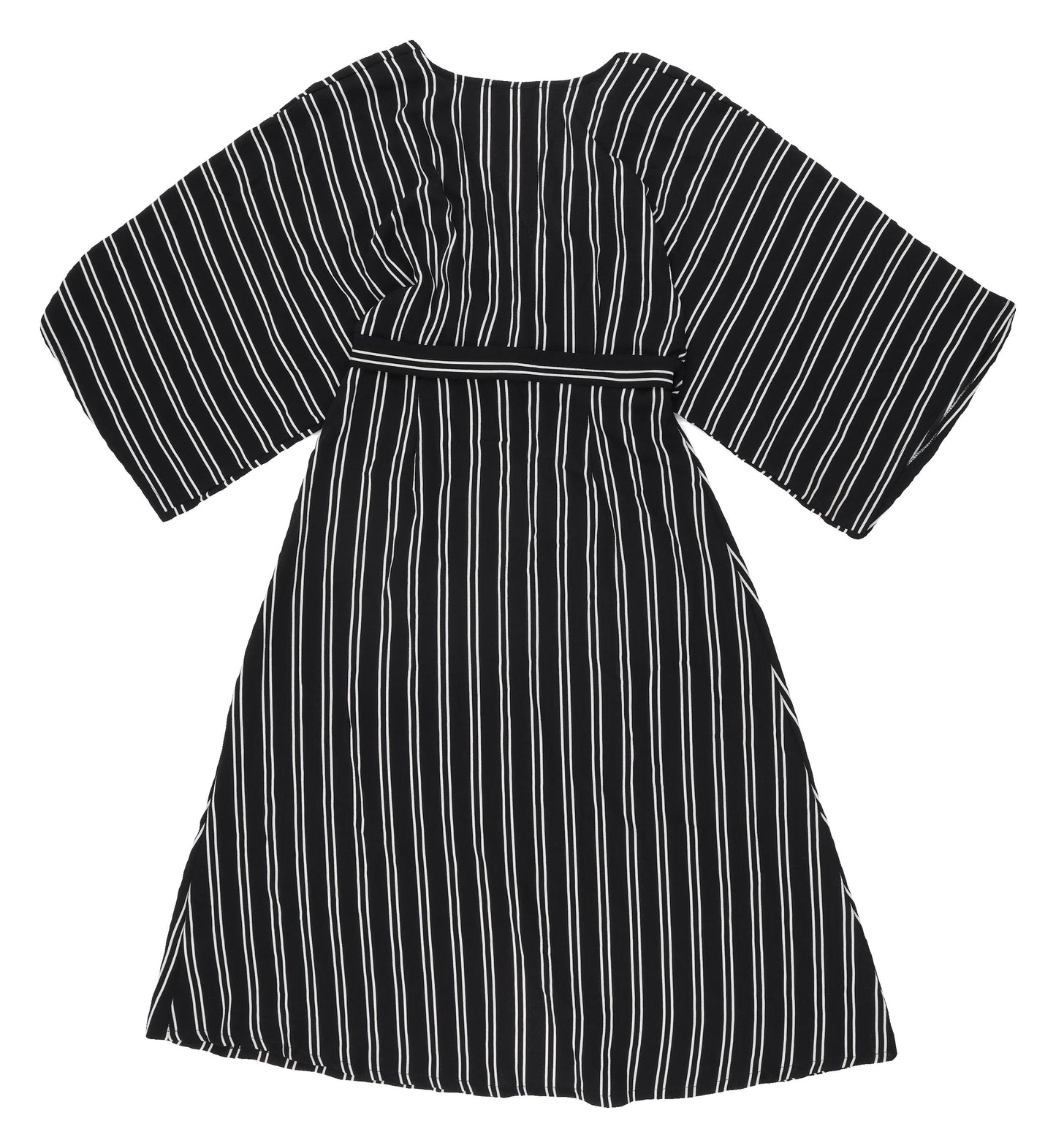 Blu Pepper Women's Black Striped Shirt Dress S