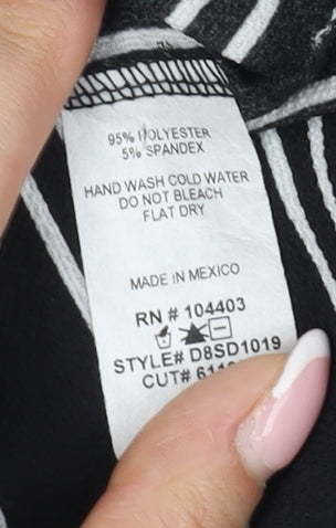 Blu Pepper Women's Black Striped Shirt Dress S