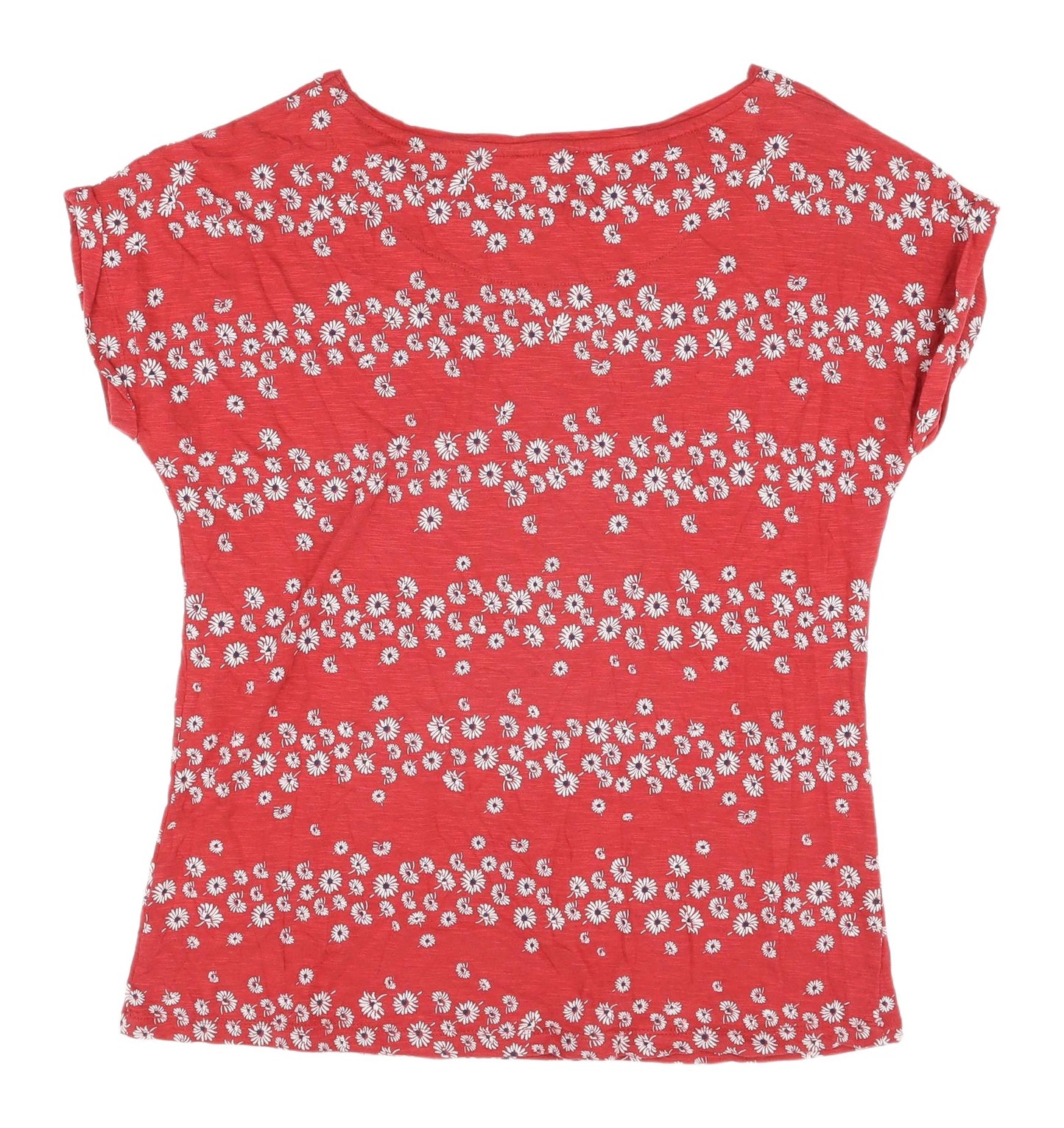 Fat Face Women's Floral Red T-Shirt Size 12