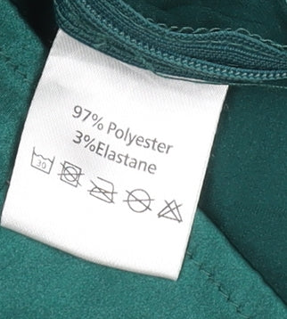 Femme Luxe Green Cropped Blouse, Size 6, Party Top