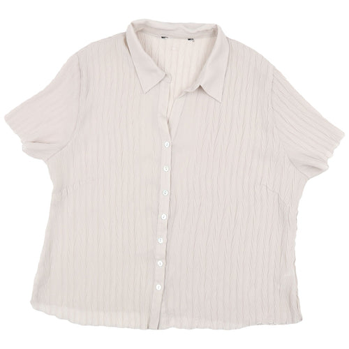Debenhams Women Beige Button-Up Shirt, Size 20, Casual
