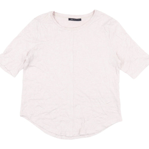 Marks and Spencer Pink Crew Neck T-Shirt - Size 8 Short Sleeve