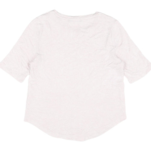 Marks and Spencer Pink Crew Neck T-Shirt - Size 8 Short Sleeve