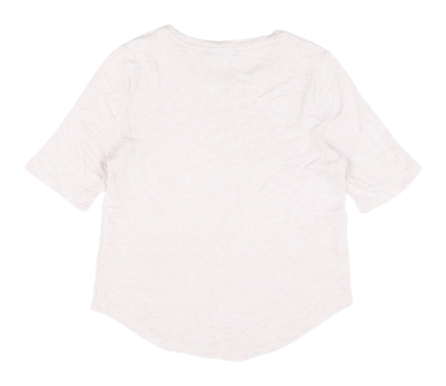 Marks and Spencer Pink Crew Neck T-Shirt - Size 8 Short Sleeve