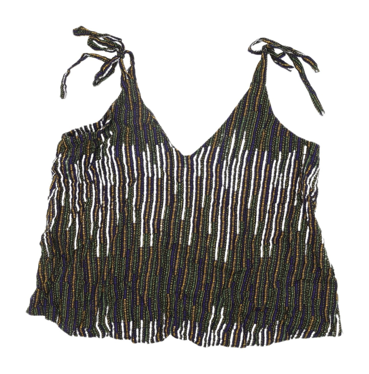 H&M Women's Multicoloured Striped Camisole Tank Top Size 10