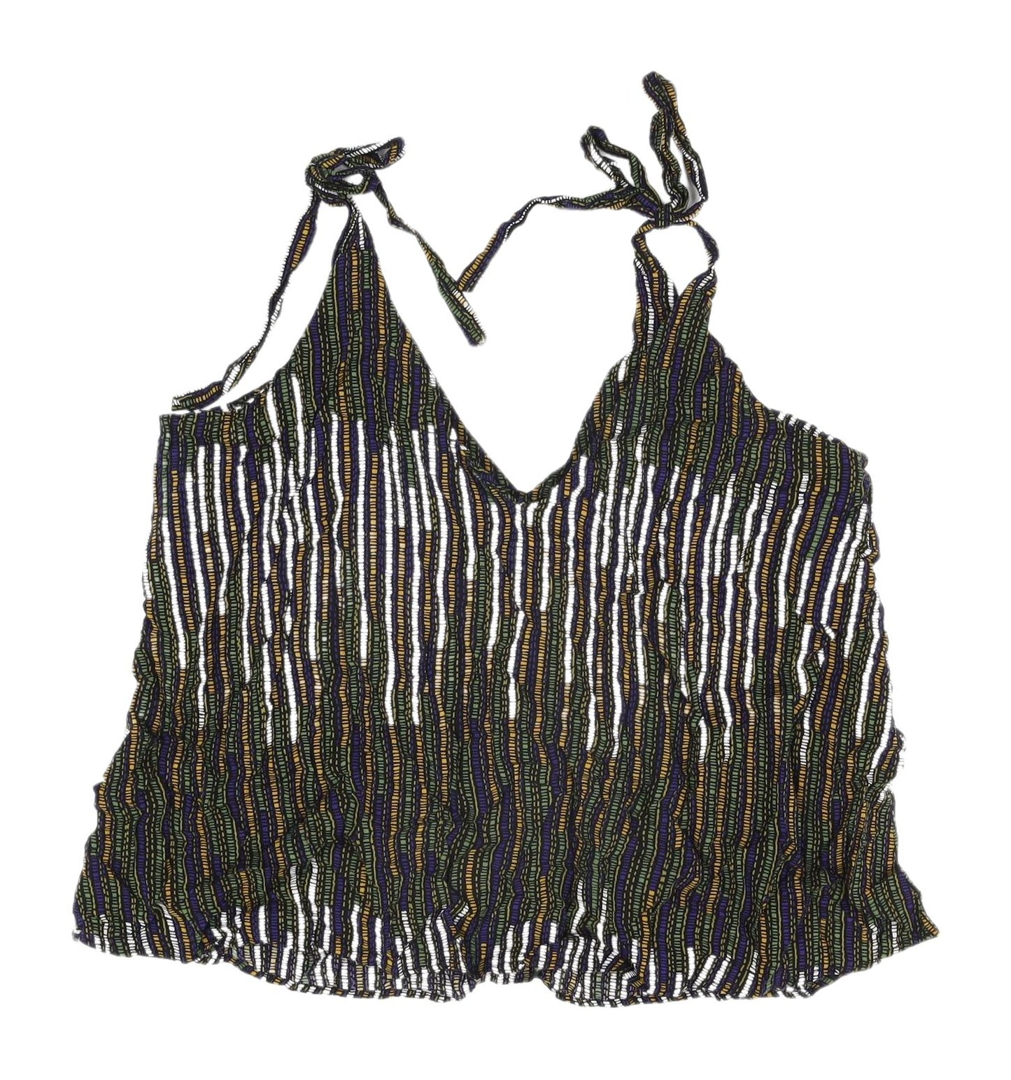 H&M Women's Multicoloured Striped Camisole Tank Top Size 10