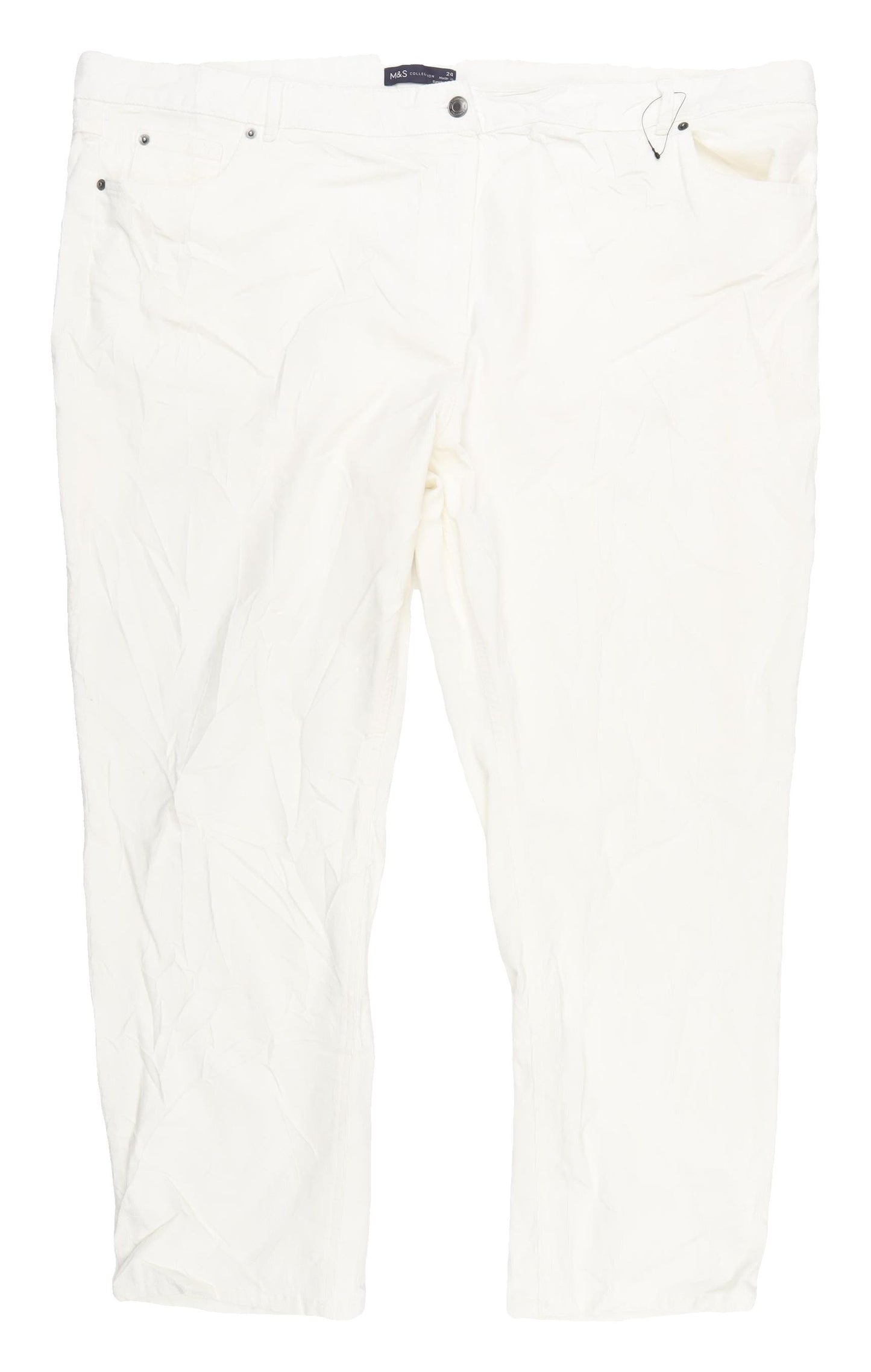 Marks and Spencer Women's Plus Size White Trousers