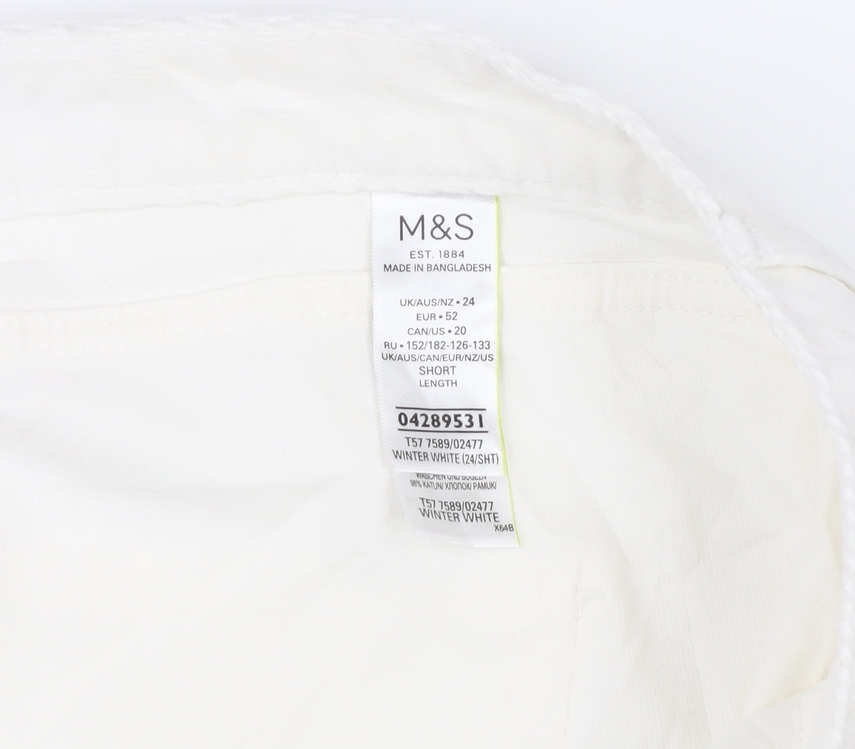 Marks and Spencer Women's Plus Size White Trousers