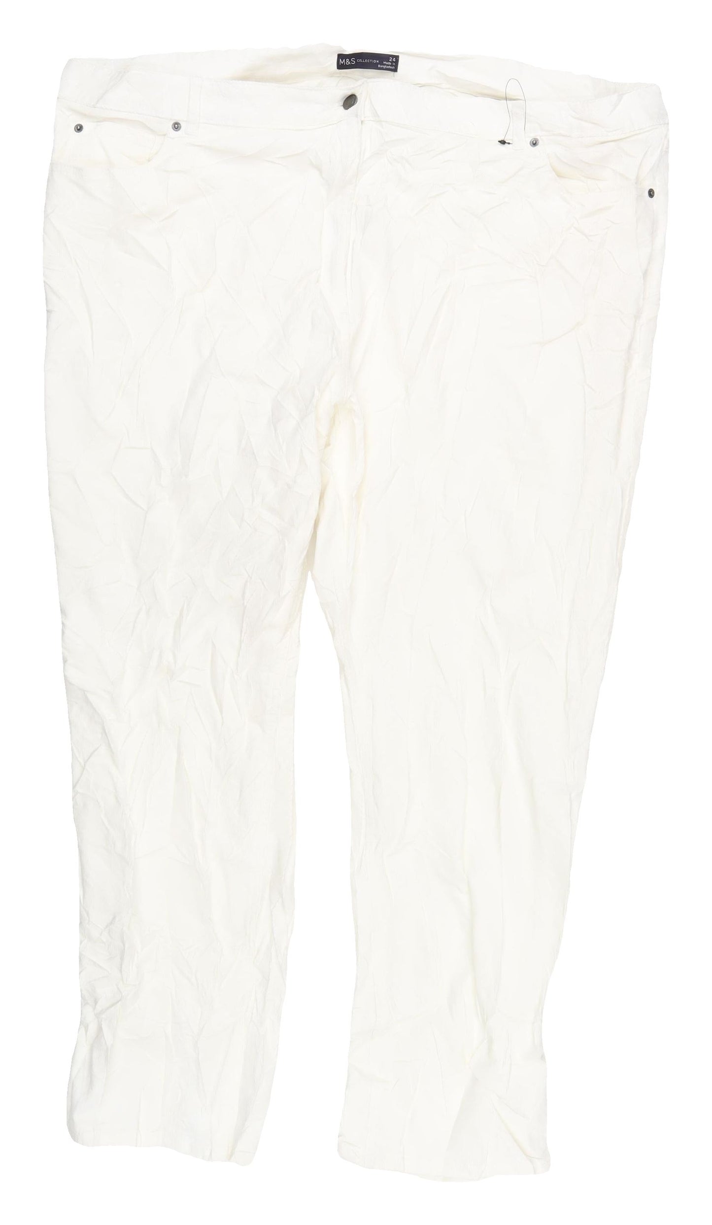 Marks and Spencer Women's White Trousers Size 24