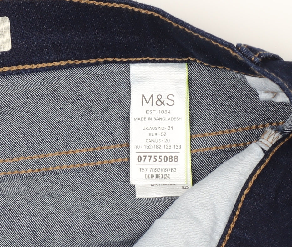 Marks and Spencer Women's Blue Cropped Jeans Size 24