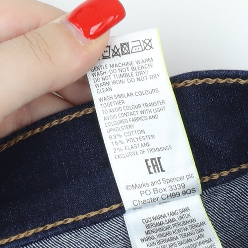 Marks and Spencer Women's Blue Cropped Jeans Size 24