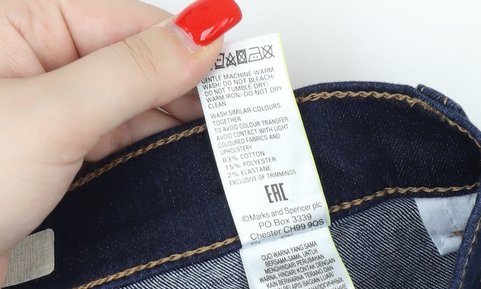 Marks and Spencer Women's Blue Cropped Jeans Size 24