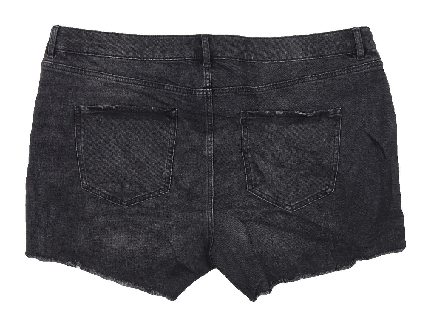 Marks and Spencer Women Black Cut-Off Shorts Size 20