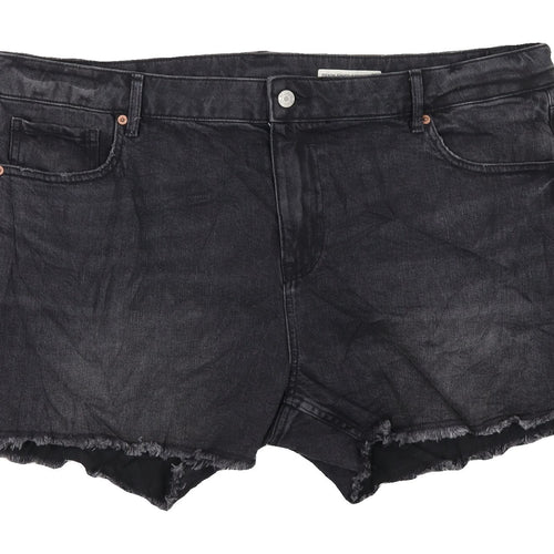 Marks and Spencer Women's Black Cut-Off Denim Shorts