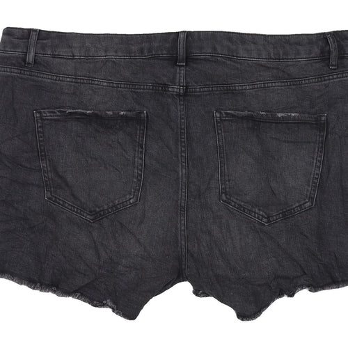 Marks and Spencer Women's Black Cut-Off Denim Shorts