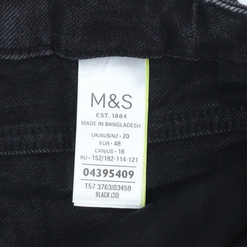 Marks and Spencer Women's Black Cut-Off Denim Shorts