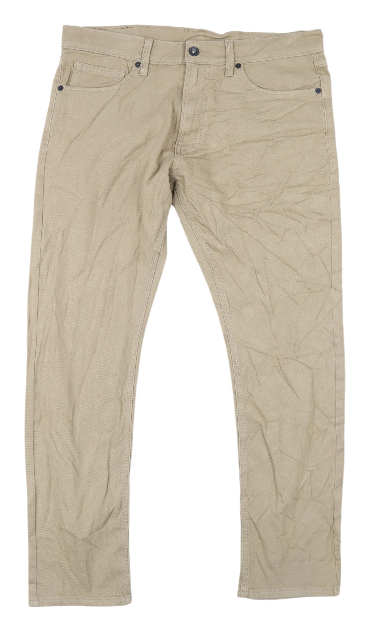 Marks & Spencer Men's Beige Slim Straight Jeans 34W 29L