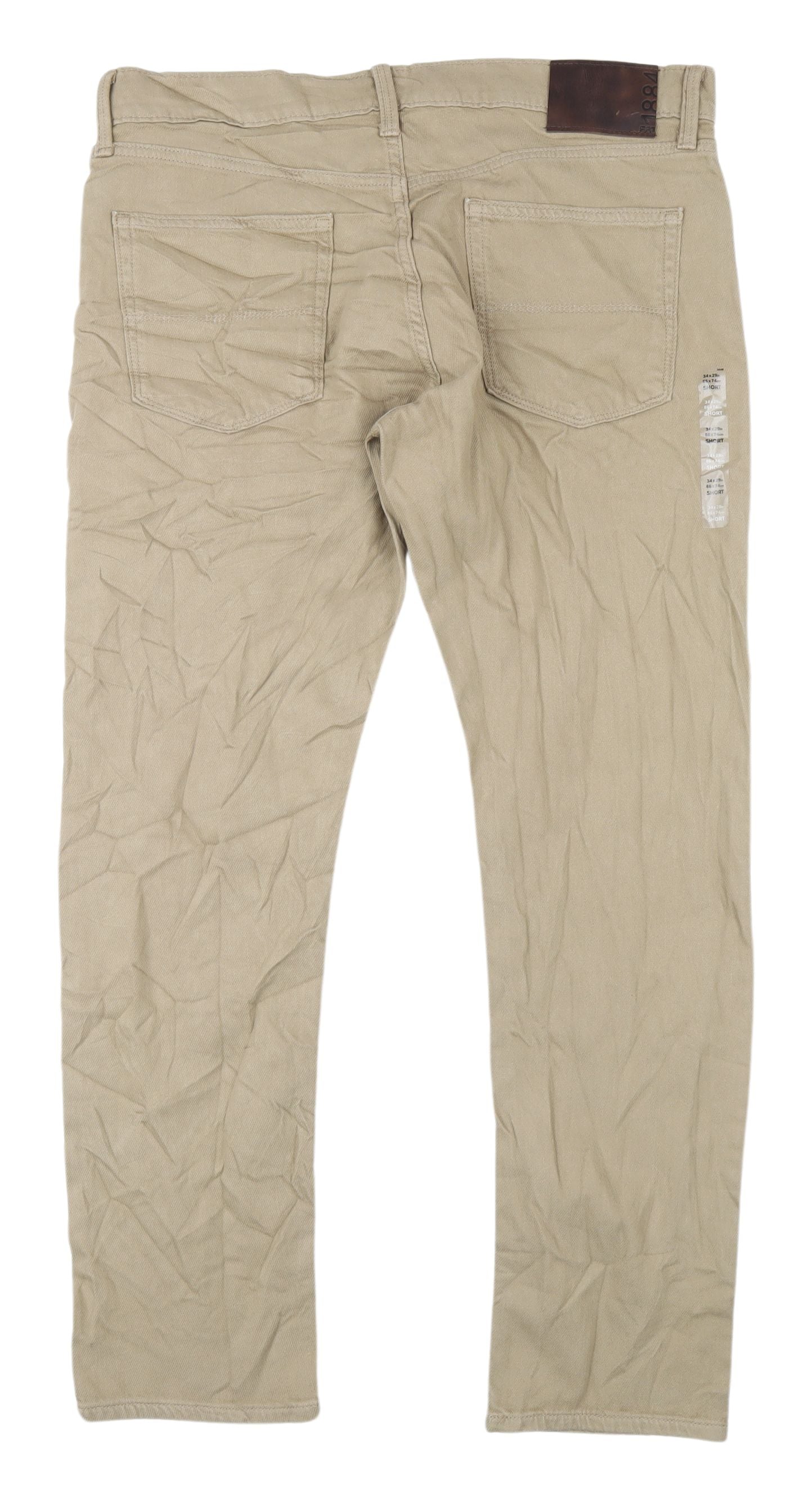 Marks & Spencer Men's Beige Slim Straight Jeans 34W 29L