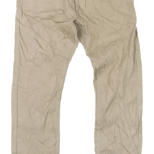 Marks and Spencer Men's Beige Slim Jeans Size 28