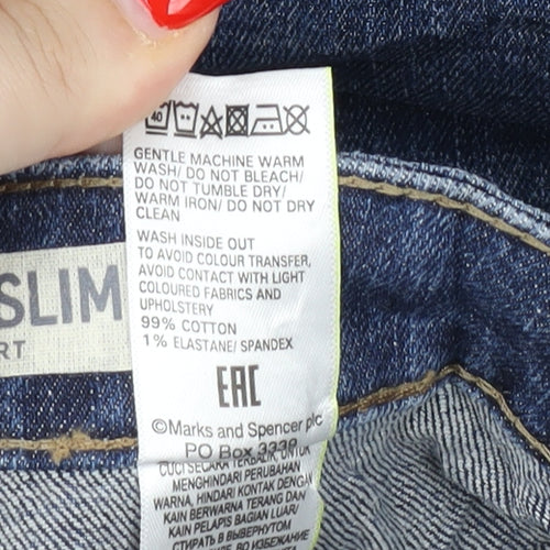 Marks and Spencer Women's Blue Relaxed Slim Jeans