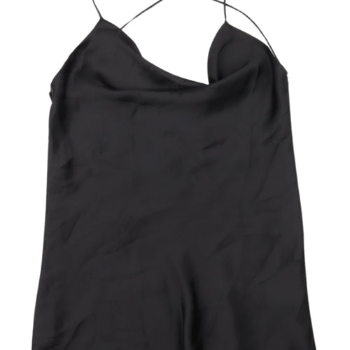 Zara Women's Black Slip Dress M Party Wear