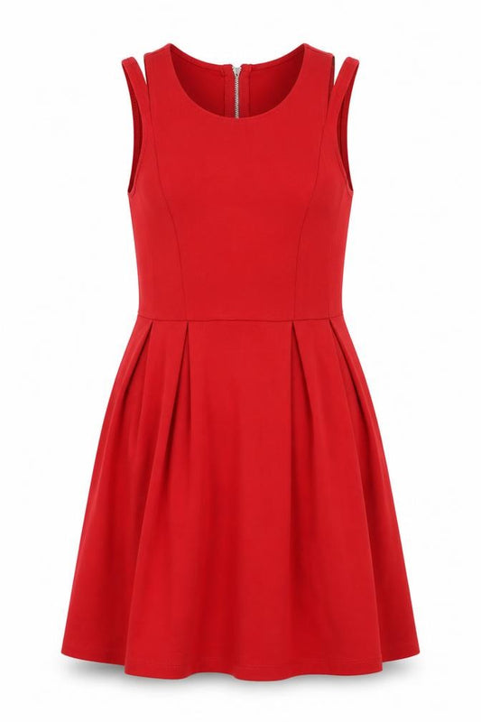 Front view of Dotti Women's Red Sleeveless Dress, size 8