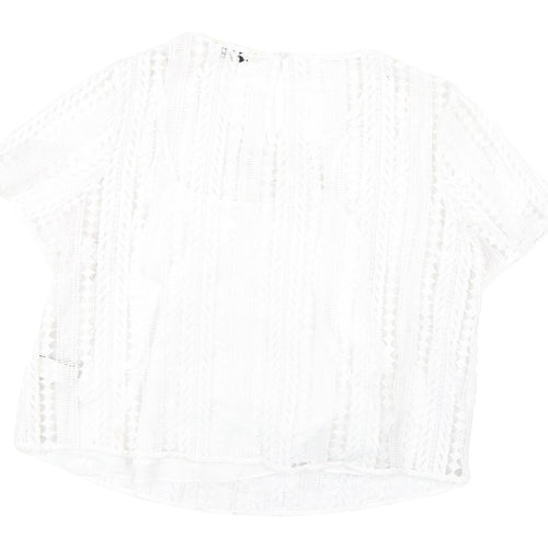 Marks and Spencer Women's White Lace Blouse Size 18