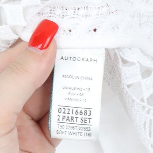 Marks and Spencer Women's White Lace Blouse Size 18