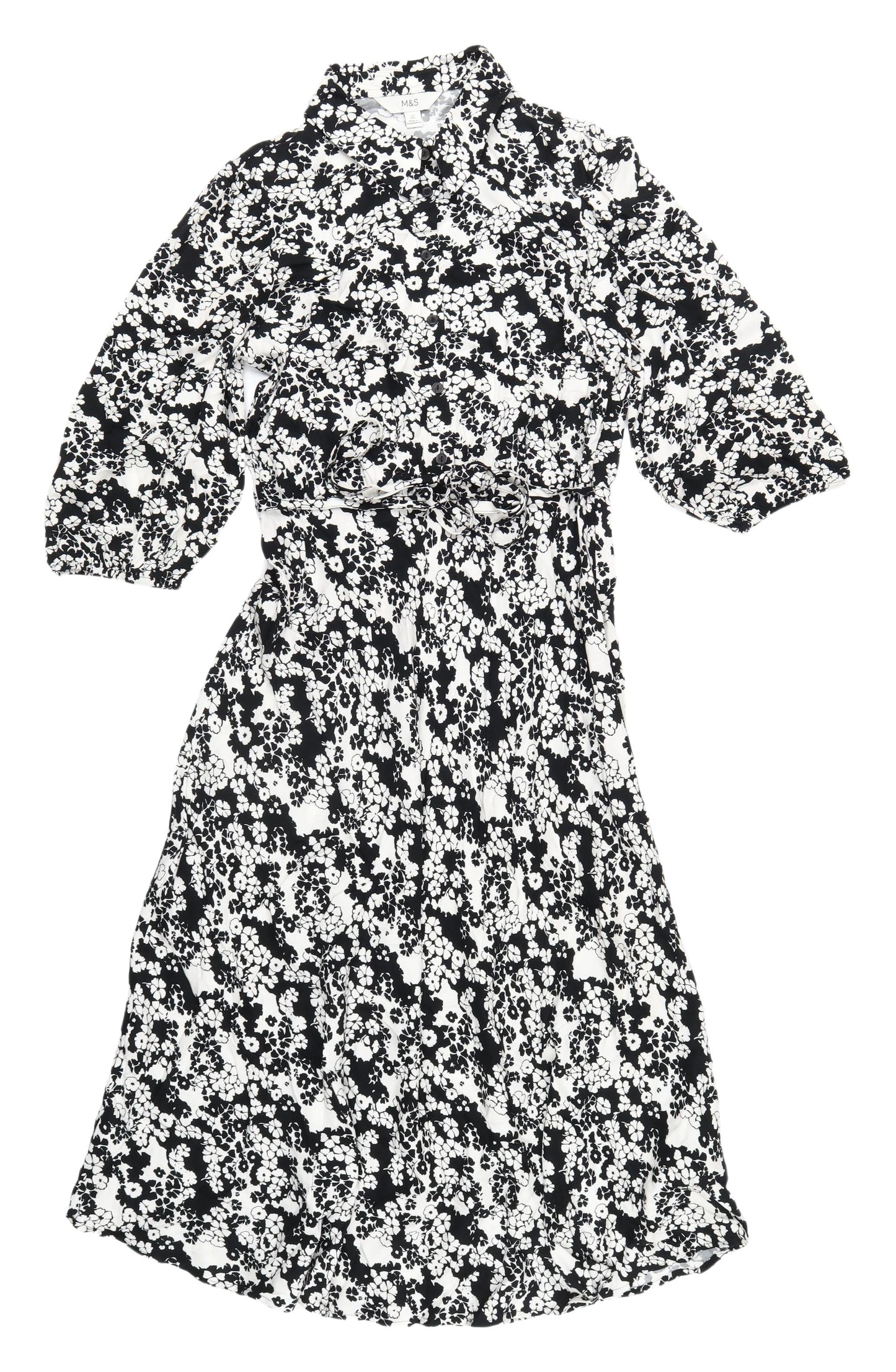 Marks and Spencer Floral Women's Dress, Size 10, Collared