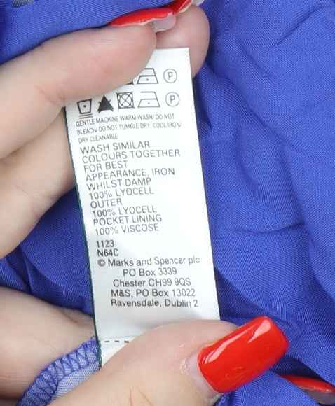 Jaeger Women's Blue Floral Trousers, Size 18