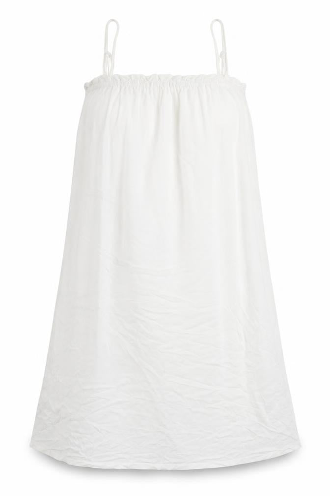 Front view of H&M Women's White Slip Dress, size 10