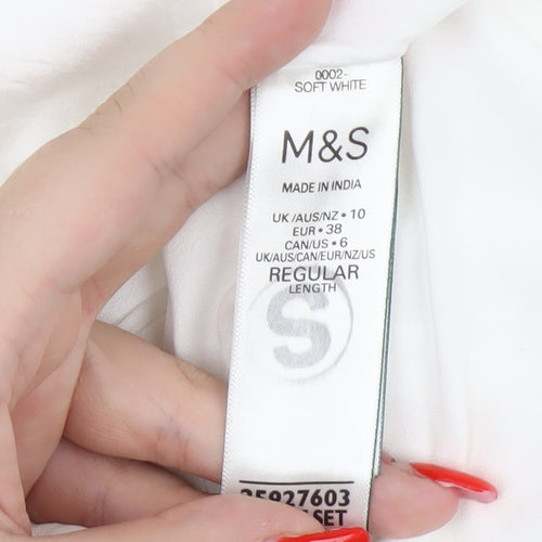 M&S Women’s White Slip Dress, Size 10, Spring/Summer