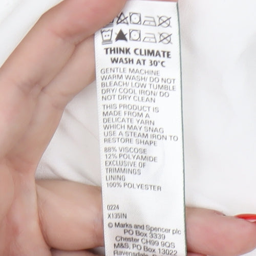 M&S Women’s White Slip Dress, Size 10, Spring/Summer