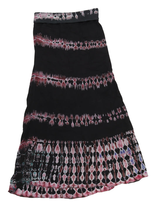 Solitaire Women's Black & Multicoloured Peasant Skirt, Size S