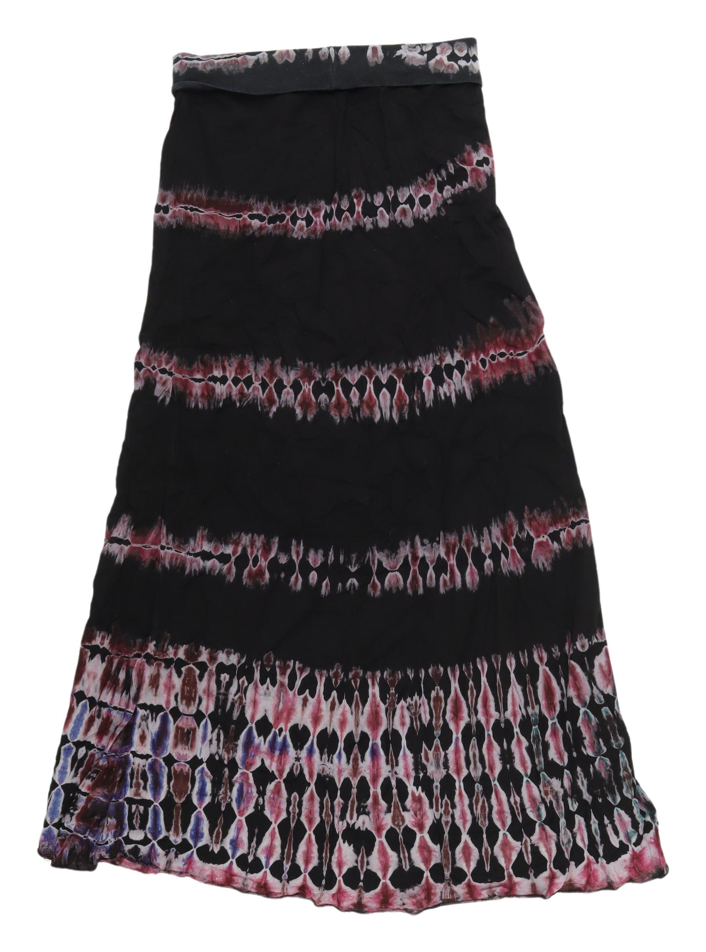 Solitaire Women's Black & Multicoloured Peasant Skirt, Size S