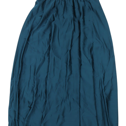 Marks and Spencer Women's Blue A-Line Long Skirt Size 10