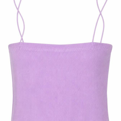 Zara Women’s Purple Cropped Tank Top - Size S