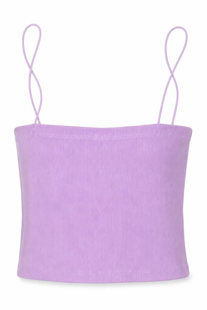 Zara Women’s Purple Cropped Tank Top - Size S