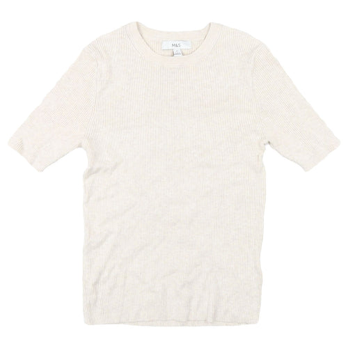 Marks and Spencer Women's Beige M Basic T-Shirt