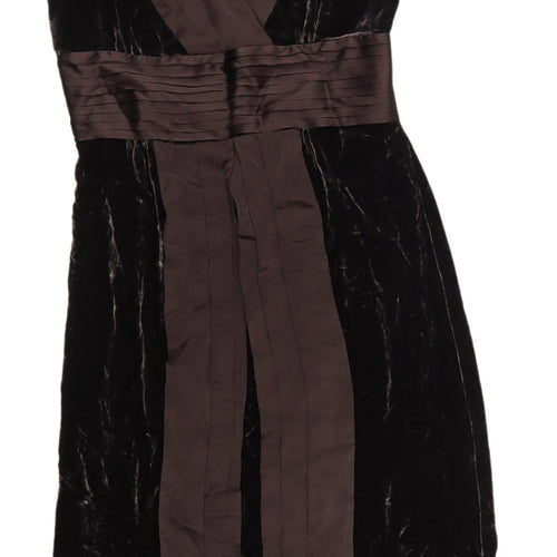 Phase Eight Women's Black Sleeveless Velvet Dress